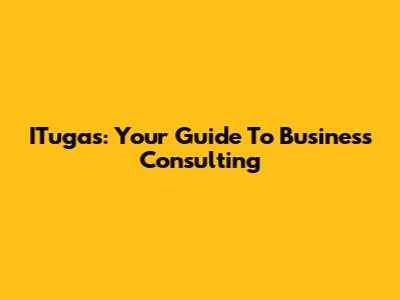 ITugas: Your Guide To Business Consulting