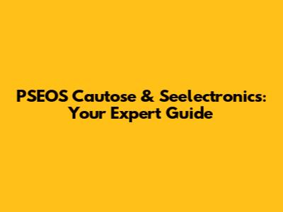 PSEOS Cautose & Seelectronics: Your Expert Guide